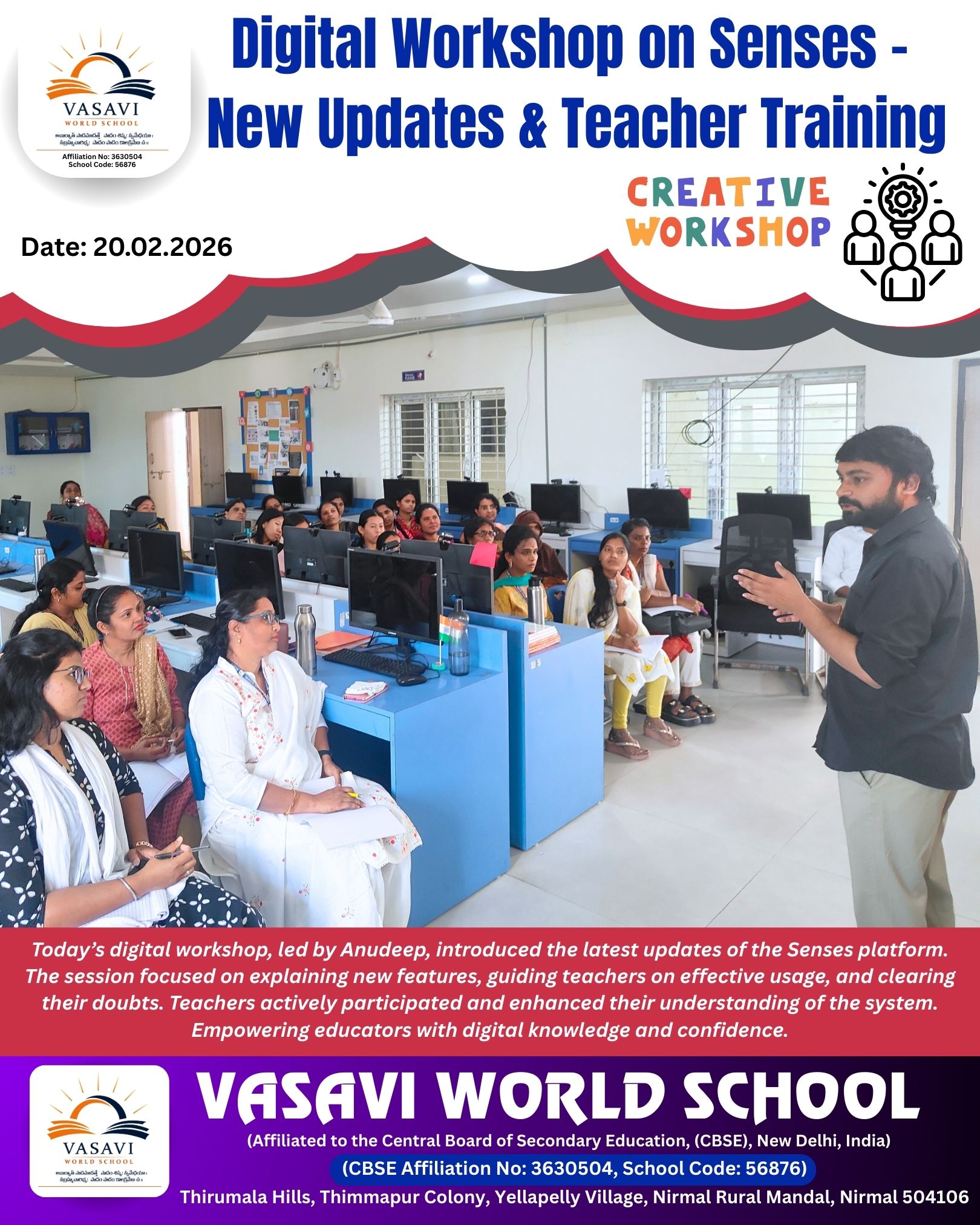 Digital Workshop on Senses –  New Updates & Teacher Training