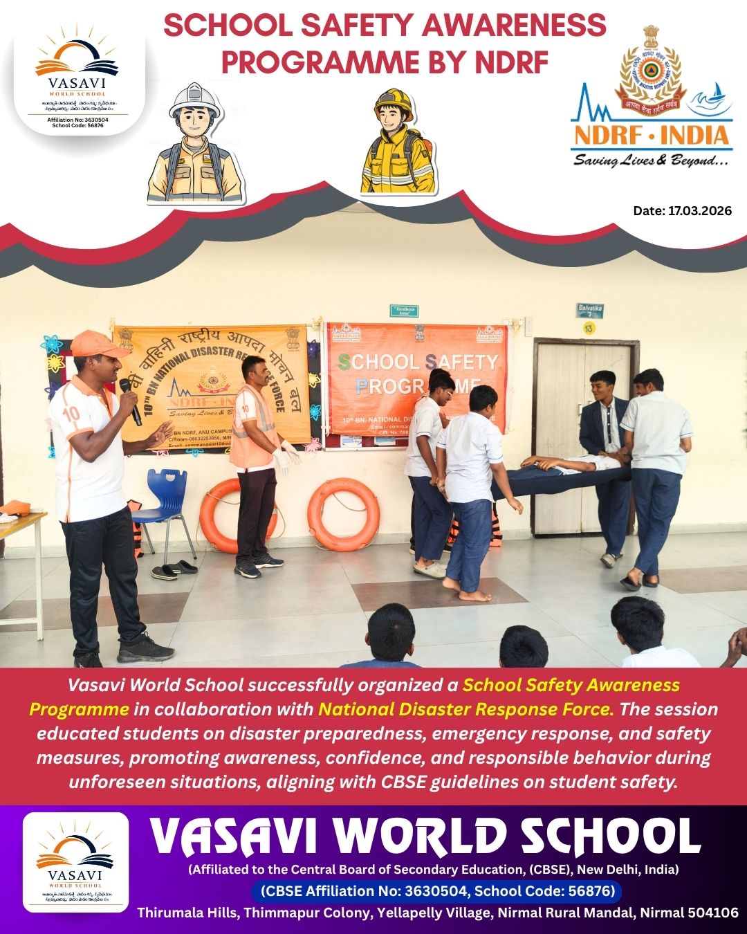 School Safety Awareness Programme by NDRF